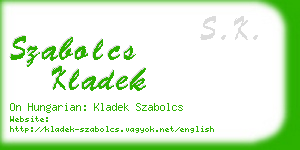 szabolcs kladek business card